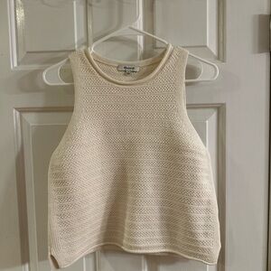 Madewell Cream Textured Tank Top